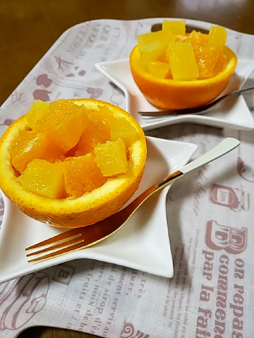 Snapdishの料理写真:フルーツカット✂️第2段はオレンジで🍊|aiさん