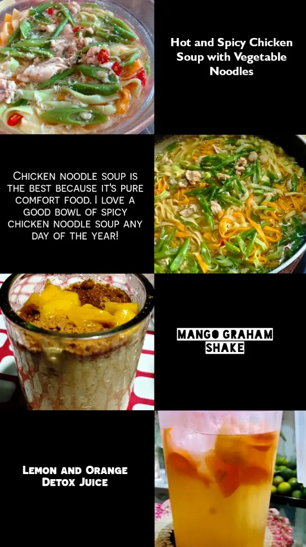 Spicy Chicken Soup
Detox Juice
Mango Graham Shake|SerenityRinoaさん