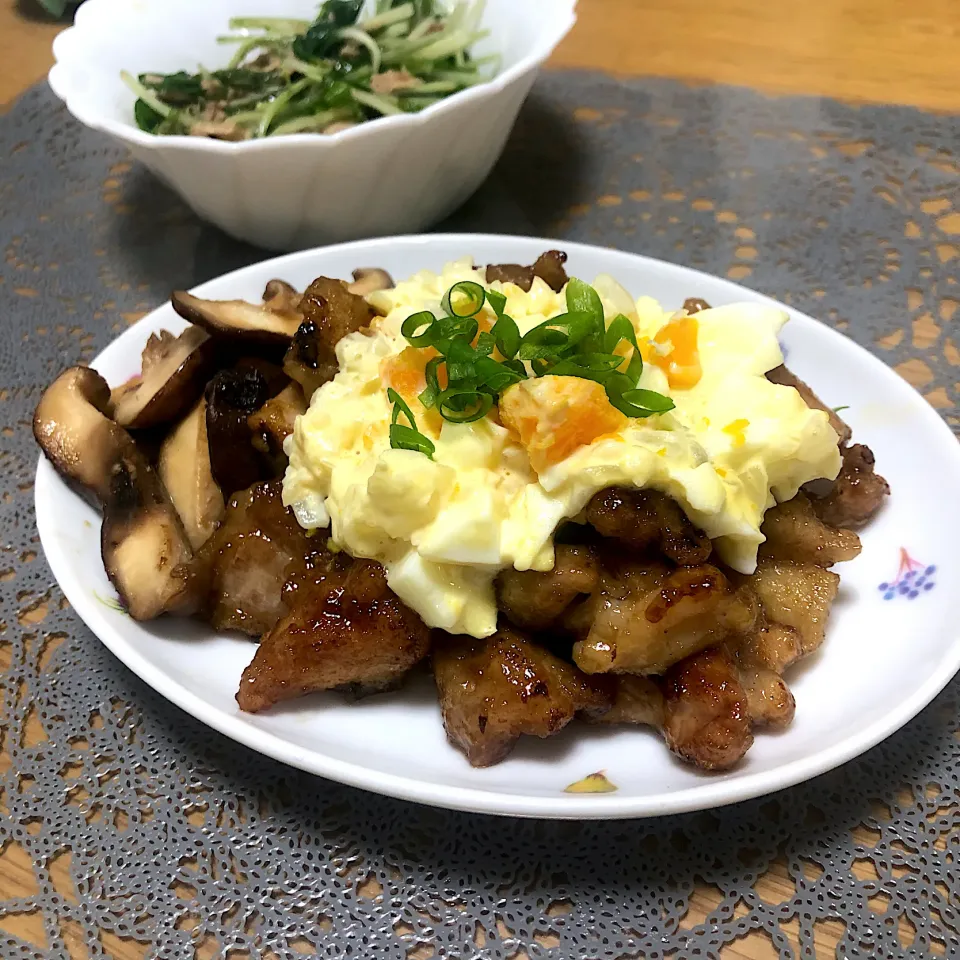 たっぷり新玉タルタル甘酢チキン|安侑美のロカボ日記✈︎さん