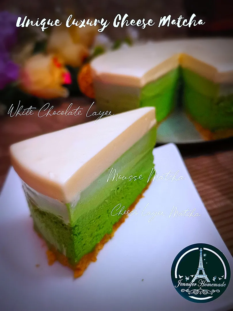 Snapdishの料理写真:Luxury Cheese Matcha Cake|Jennifer Tingさん