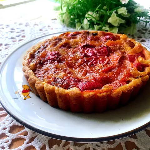 「【A】自分も地球もうれしい食材」を使ってみたSnapdishの料理・レシピ写真:桜央里さんの料理 ♥️赤いルバーブのタルト♥️