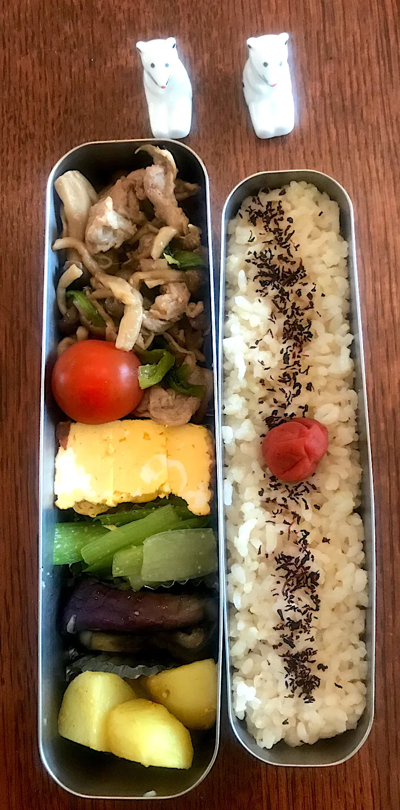 ランチ#サーモス #お弁当 #お弁当記録  #豚肉の生姜焼き|小松菜さん