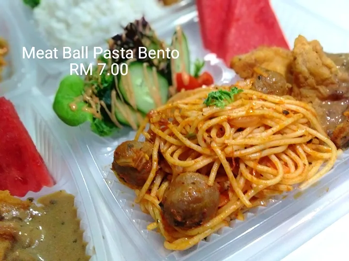 meatballs pasta bento|Sha Nazさん