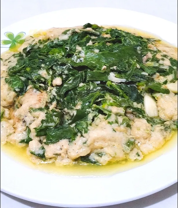 Snapdishの料理写真:Egg with Tapioca Leaves|Harlina  (Malaysia)さん