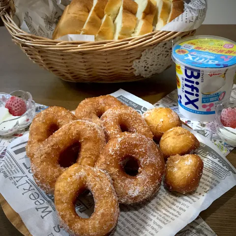 「BifiXヨーグルト」を使ってみたSnapdishの料理・レシピ写真:台湾ドーナツ🍩