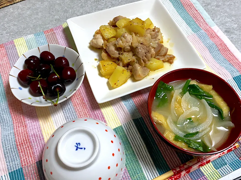 鶏肉とじゃがいもの旨ねぎ塩炒め|kさん