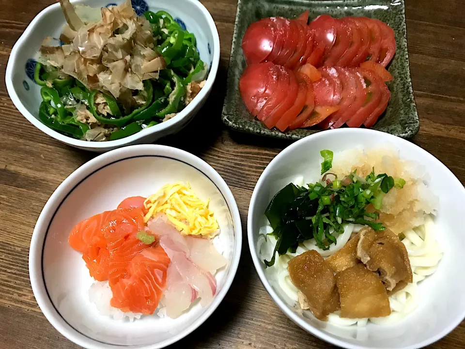 おろしきつねうどん♫ミニ海鮮丼|yummy tommyさん