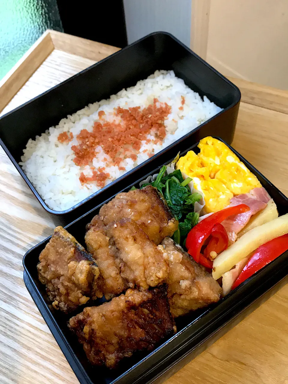 Snapdishの料理写真:鯖の竜田揚げ弁当|二キィさん