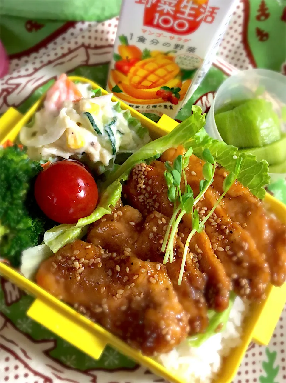 6月2日･･･次男弁当   鶏胸肉の照り焼き|ミッキーさん