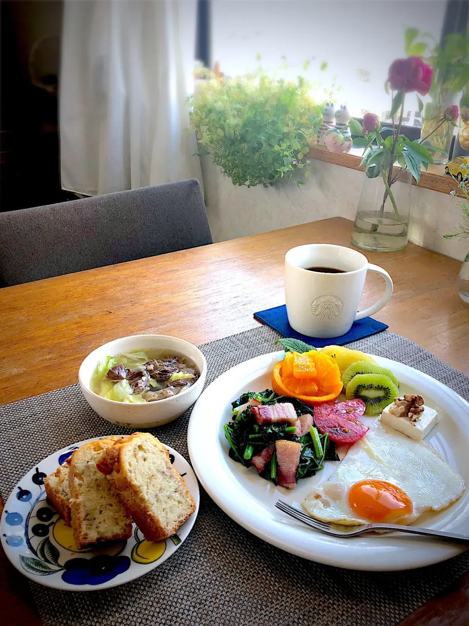 朝ご飯　バナナブレッド|まのちゃんさん