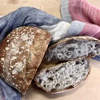 Snapdishの料理写真:Anise Seed & Butterfly Pea Flower Rustic Sourdough Bread