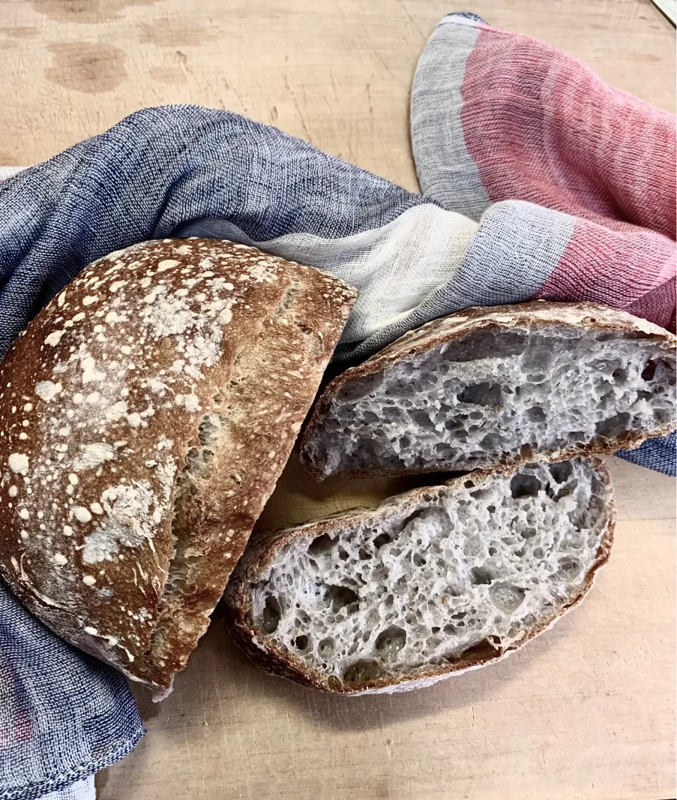 Anise Seed & Butterfly Pea Flower Rustic Sourdough Bread|gonbenさん