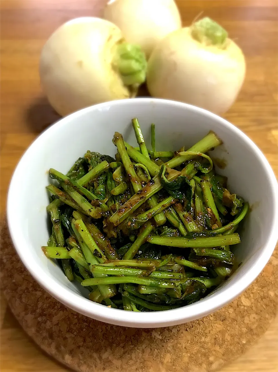 Snapdishの料理写真:カブの茎の酢味噌和え|morimi32さん