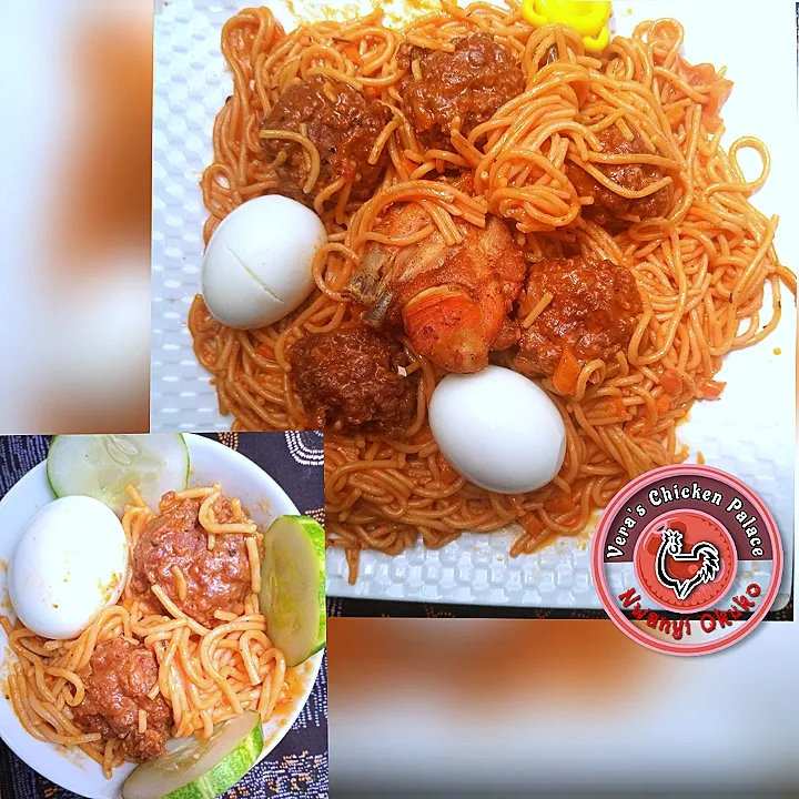 Spaghetti and meat ball|Adaobi_Vera (Nwanyi_okuko)さん