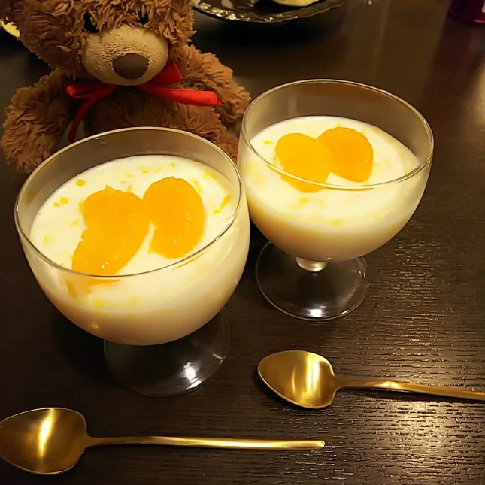 ユッキーさんの料理 🍊つぶつぶみかんのヨーグルトプリン🍊|Rieさん