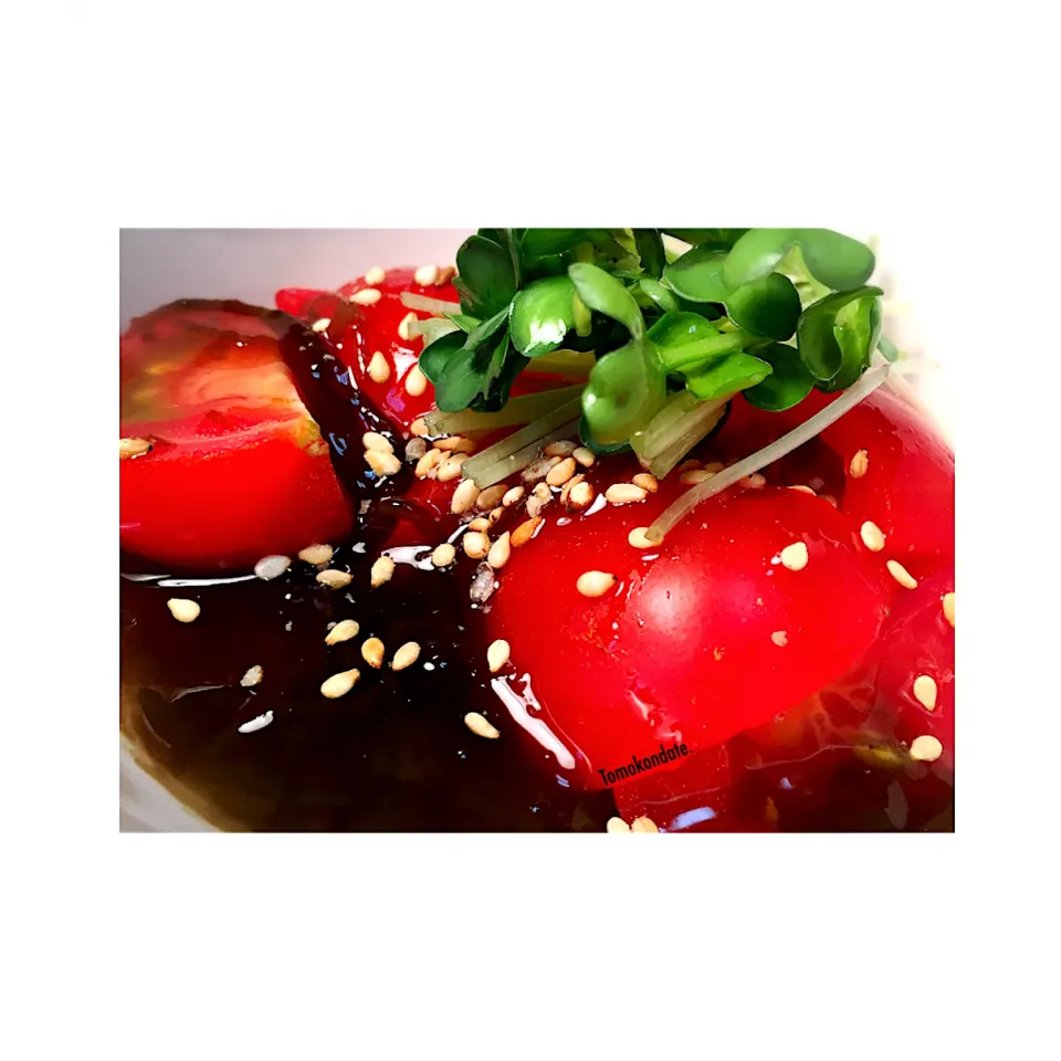 ミニトマトともずく酢🍅|🇯🇵ともこちゃん。さん