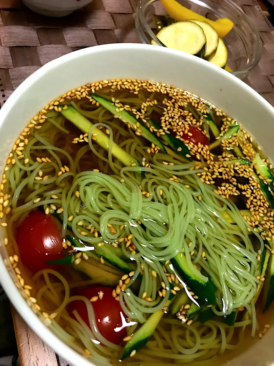 Snapdishの料理写真:オリーブ素麺|Naturaさん