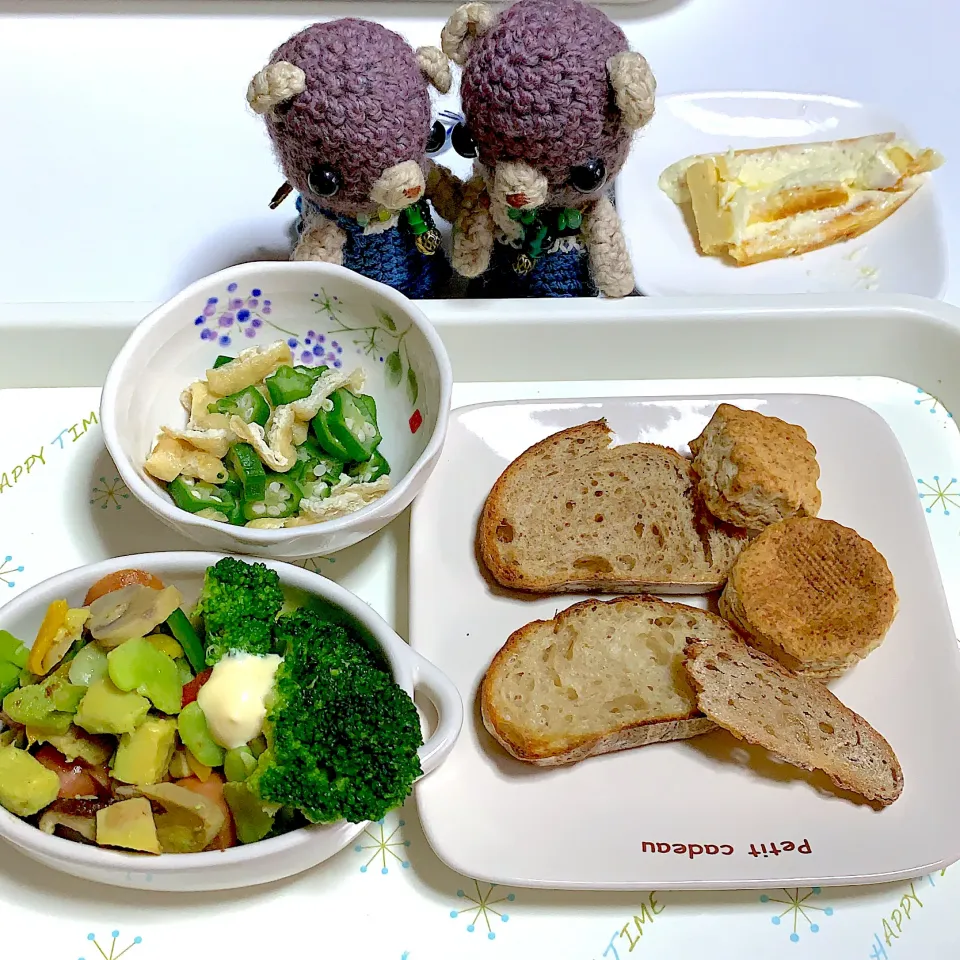 ごちゃっと盛り朝ごぱん(｡･ω･｡)|chagashiさん