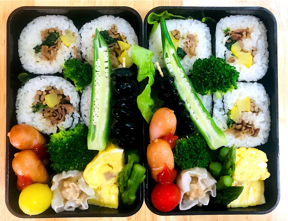 Snapdishの料理写真:キンパお弁当|moricreampannaさん