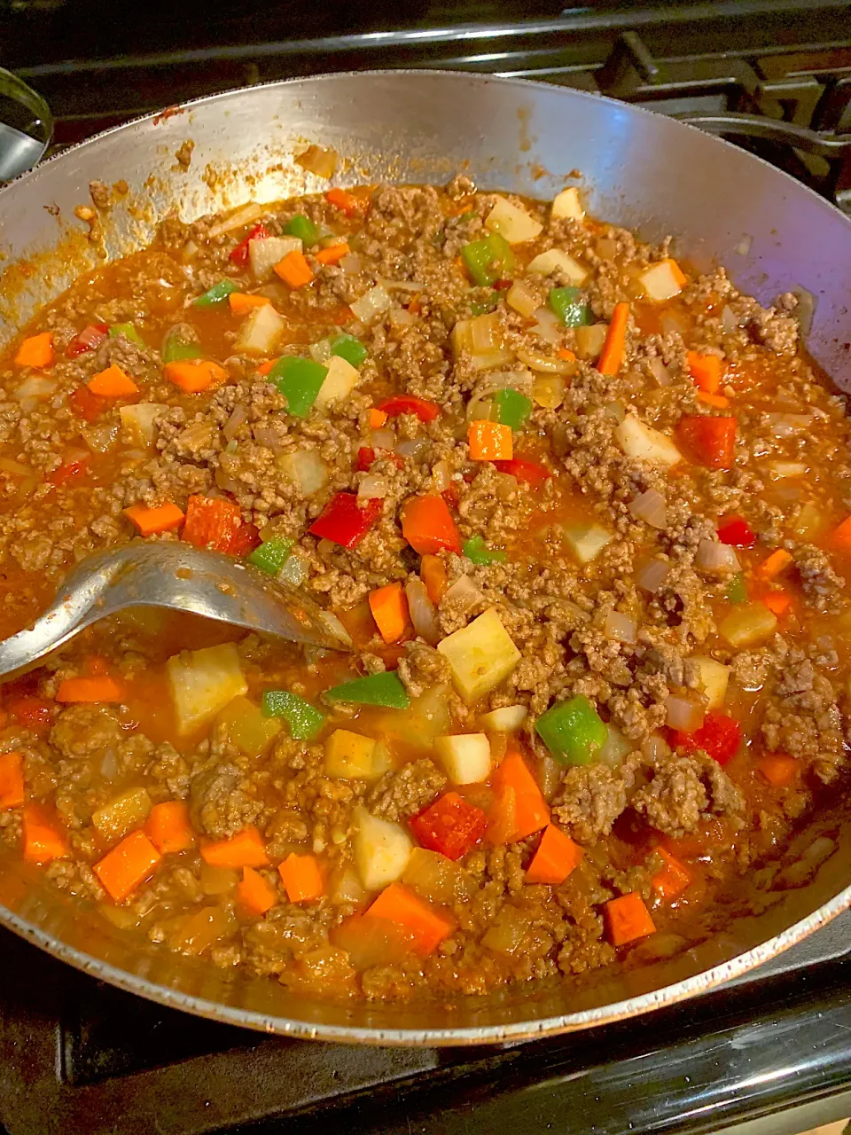 Beef Picadillo with potatoes, carrots, bellpeppers|🌺IAnneさん