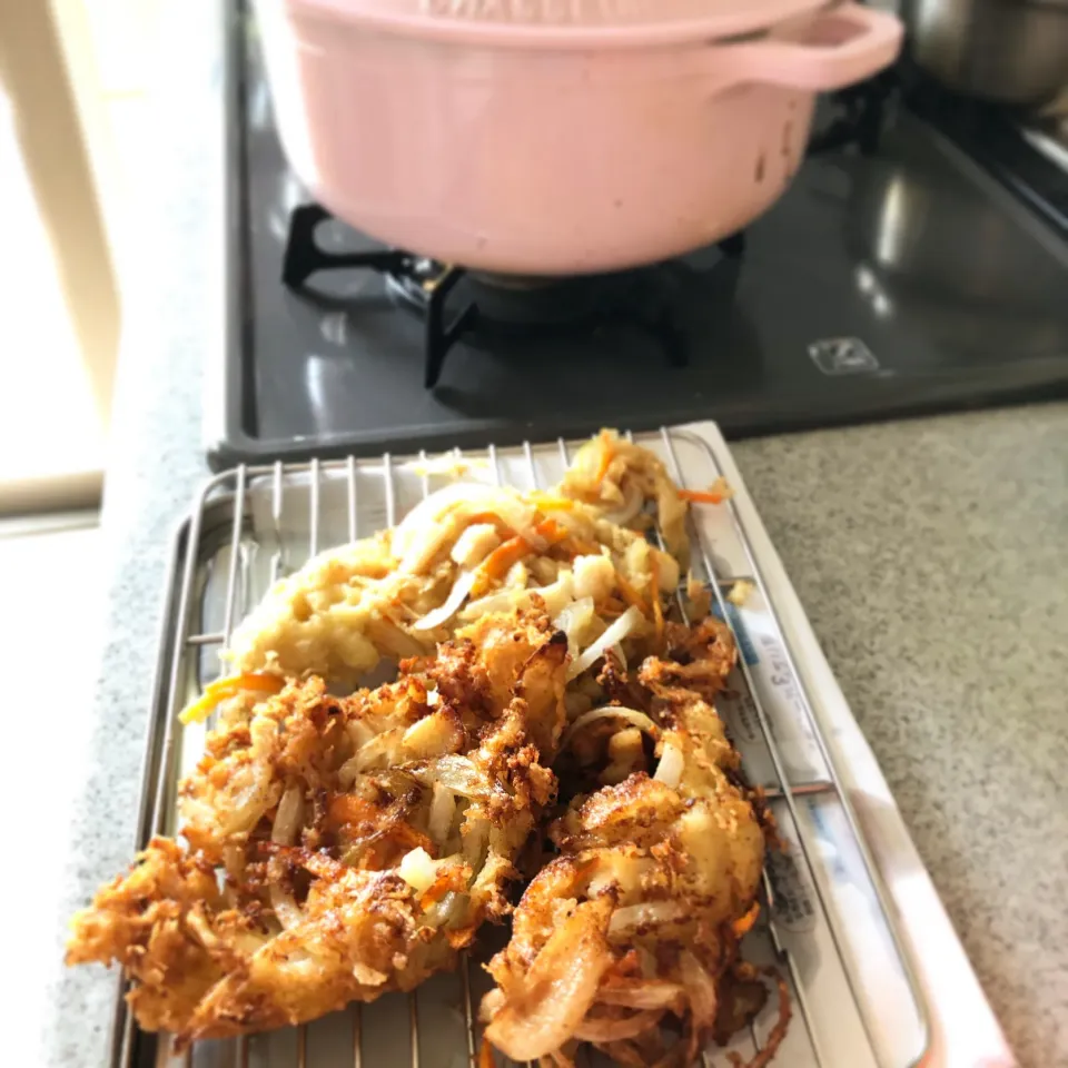 帆立貝柱と野菜のかき揚げ|志野さん