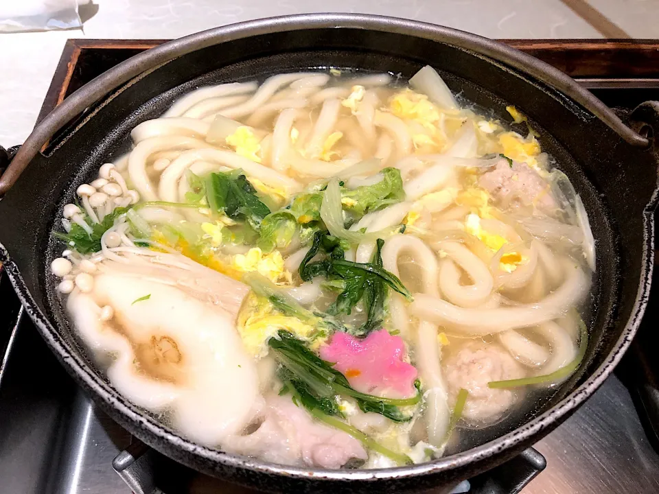 Snapdishの料理写真:鶏うどん鍋|しのぶさん