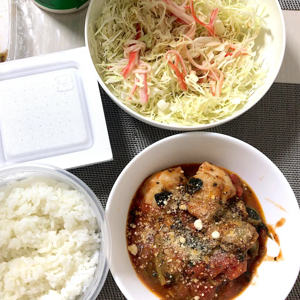 チキンのトマト煮込み|みんごはんさん