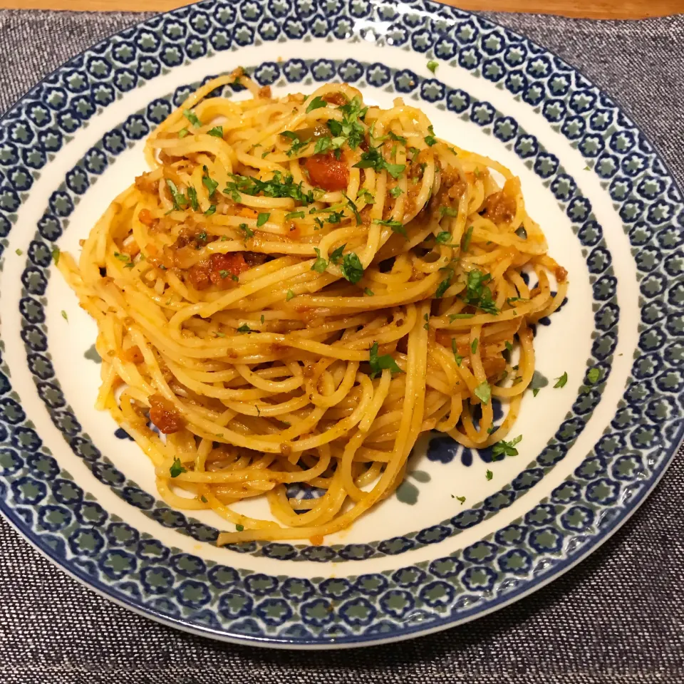 ミートソースパスタ🍝|まぁちゃんさん