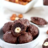 Healthy vegan ferrero rocher