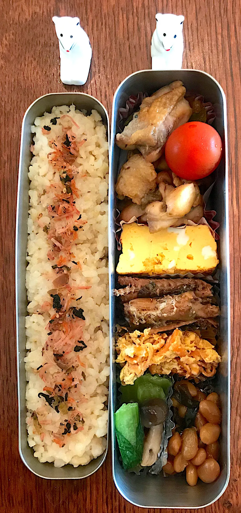 ランチ #サーモス  #お弁当記録  #お弁当  #チキン照り焼き弁当|小松菜さん