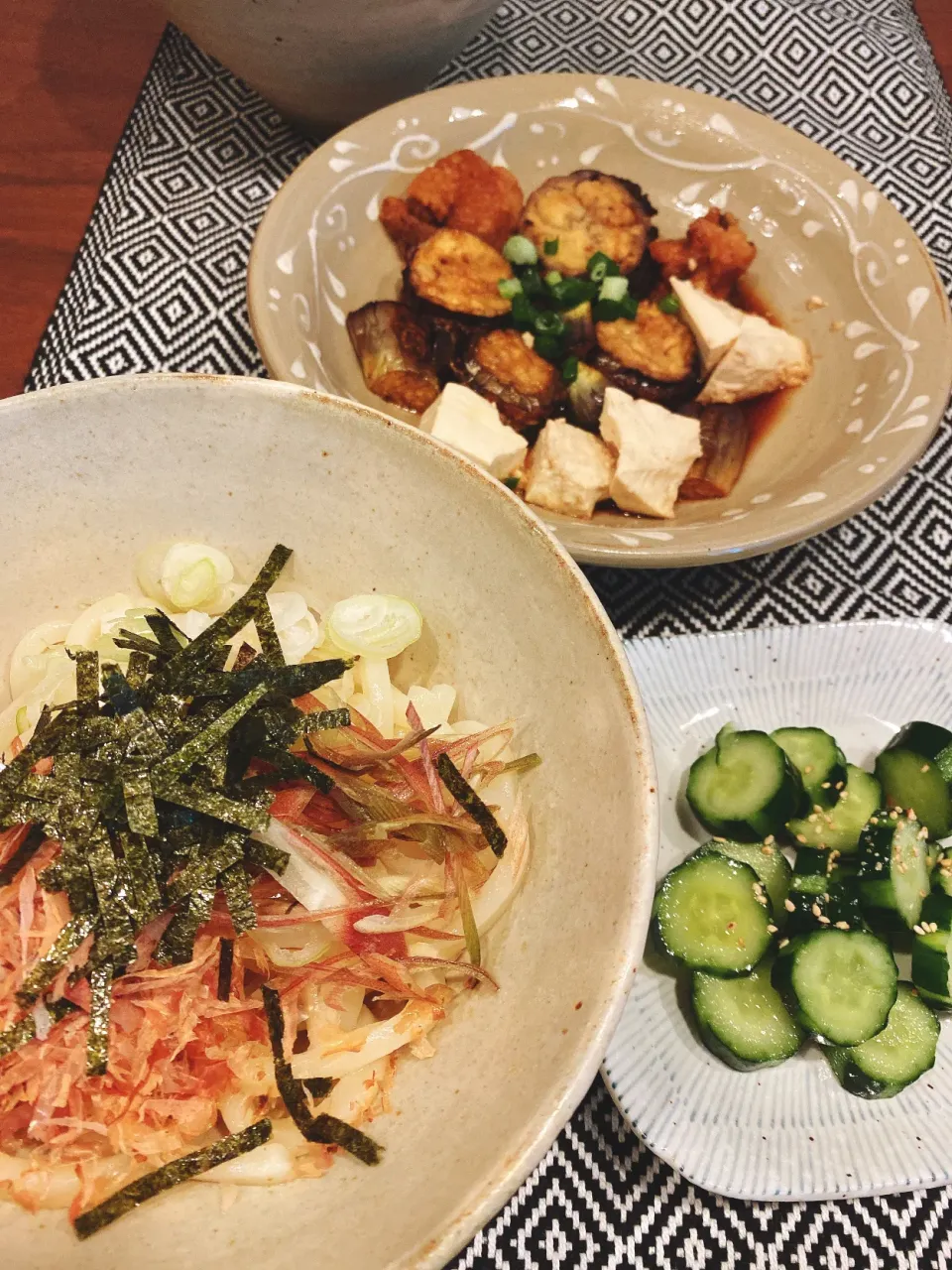 うどんナスのはさみ揚げと豆腐|あっきーぬさん