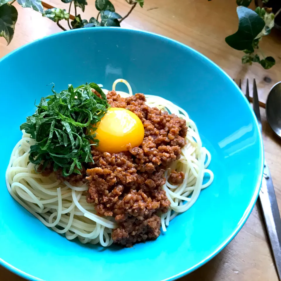 🍝懐かしい あのお店ZAZIのミートスパをマネっこの和風ミートパスタ🍝|Hollyさん