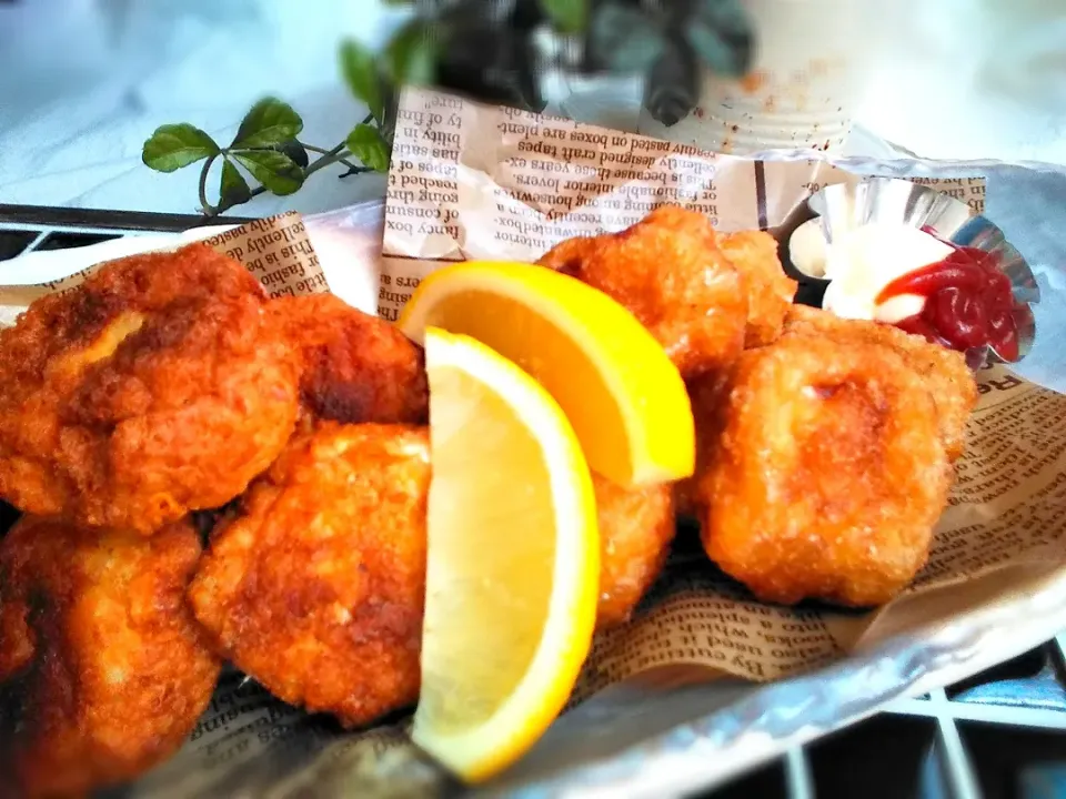 高野豆腐リメイク！唐揚げ＆チーズナゲット|まぁさん