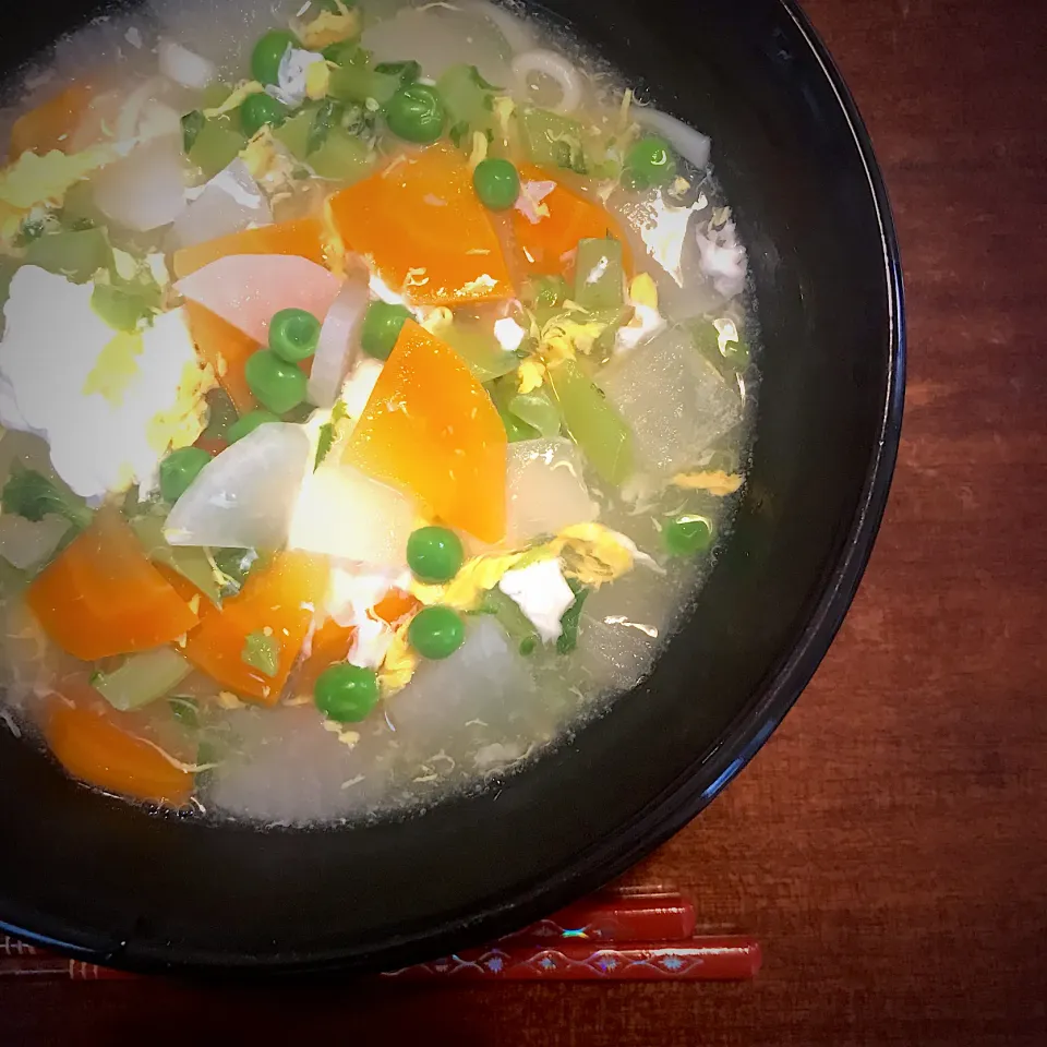 5分で簡単！朝ごはんに雑炊🍲|こじまるさん