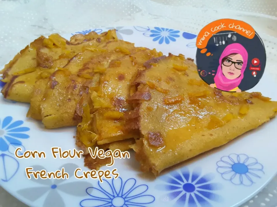 Corn Flour Vegan French Crepes|mina cook channelさん