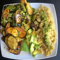 Snapdishの料理写真:Roasted zucchini and Brussel sprouts.|WholeLivingLargeさん