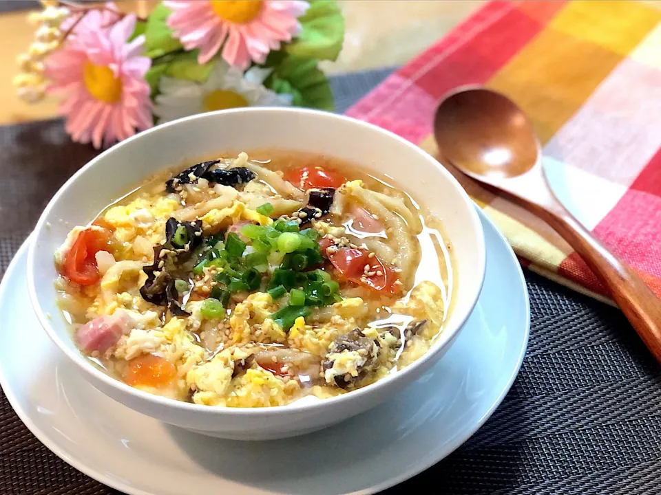 戻し汁も使っちゃう✨切り干し大根とキクラゲの中華風食べるスープ|咲きちゃんさん