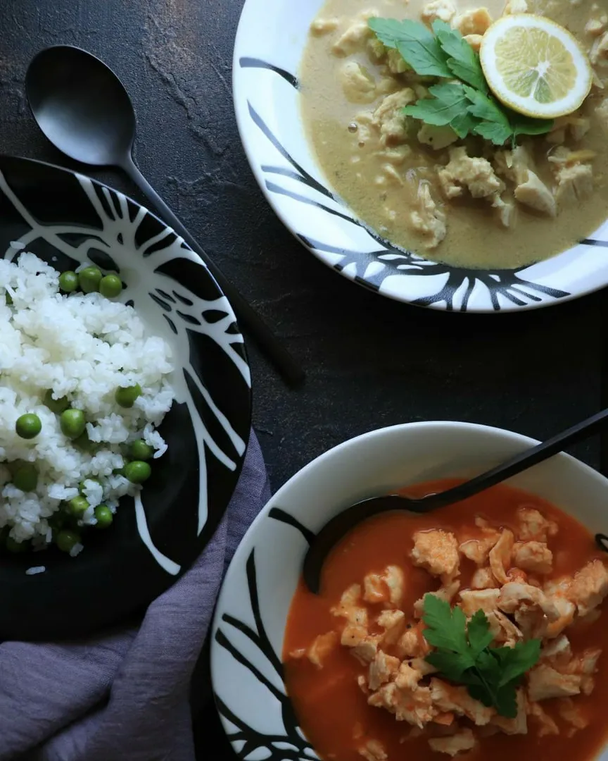 レトルトのグリーンカレーとミネストローネ|ayaoさん