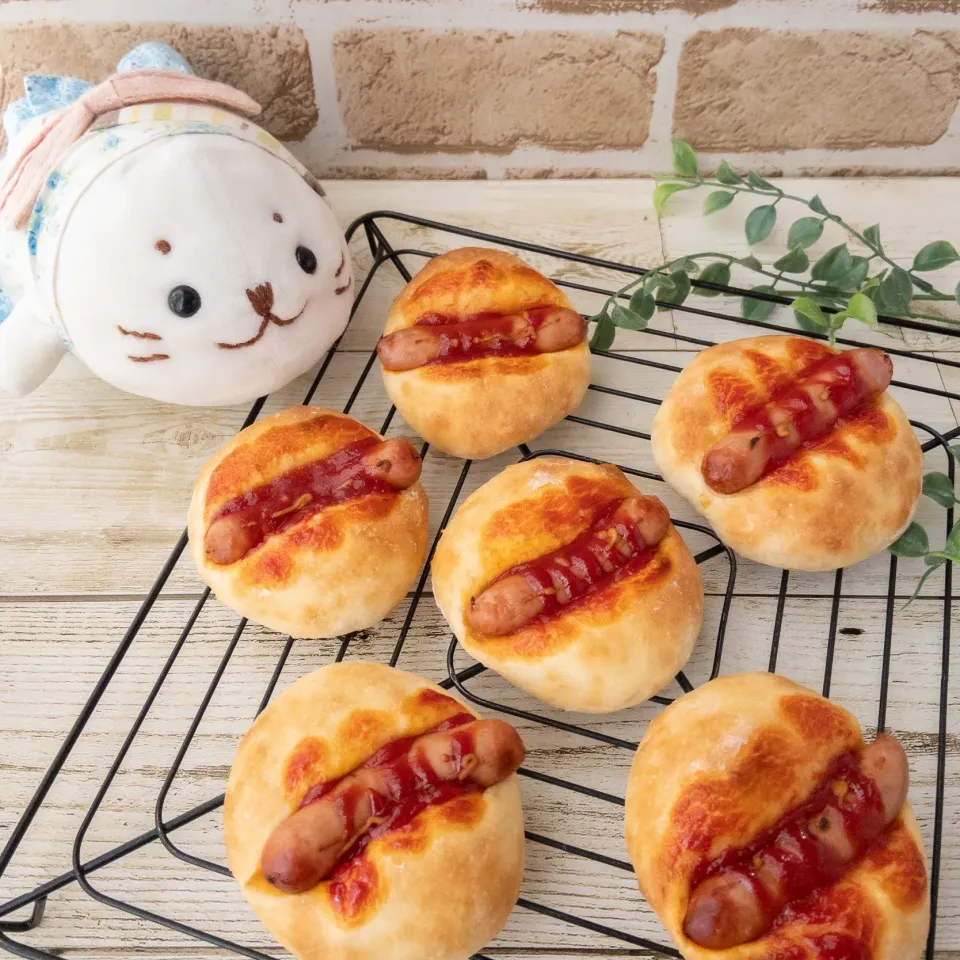 むすめぱん🥖ウインナーパン|hari-co ＊ はりこさん