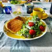 朝ごはんホットケーキ