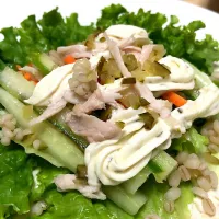 tortilla chicken salad w/brown rice|Cez Bejocさん