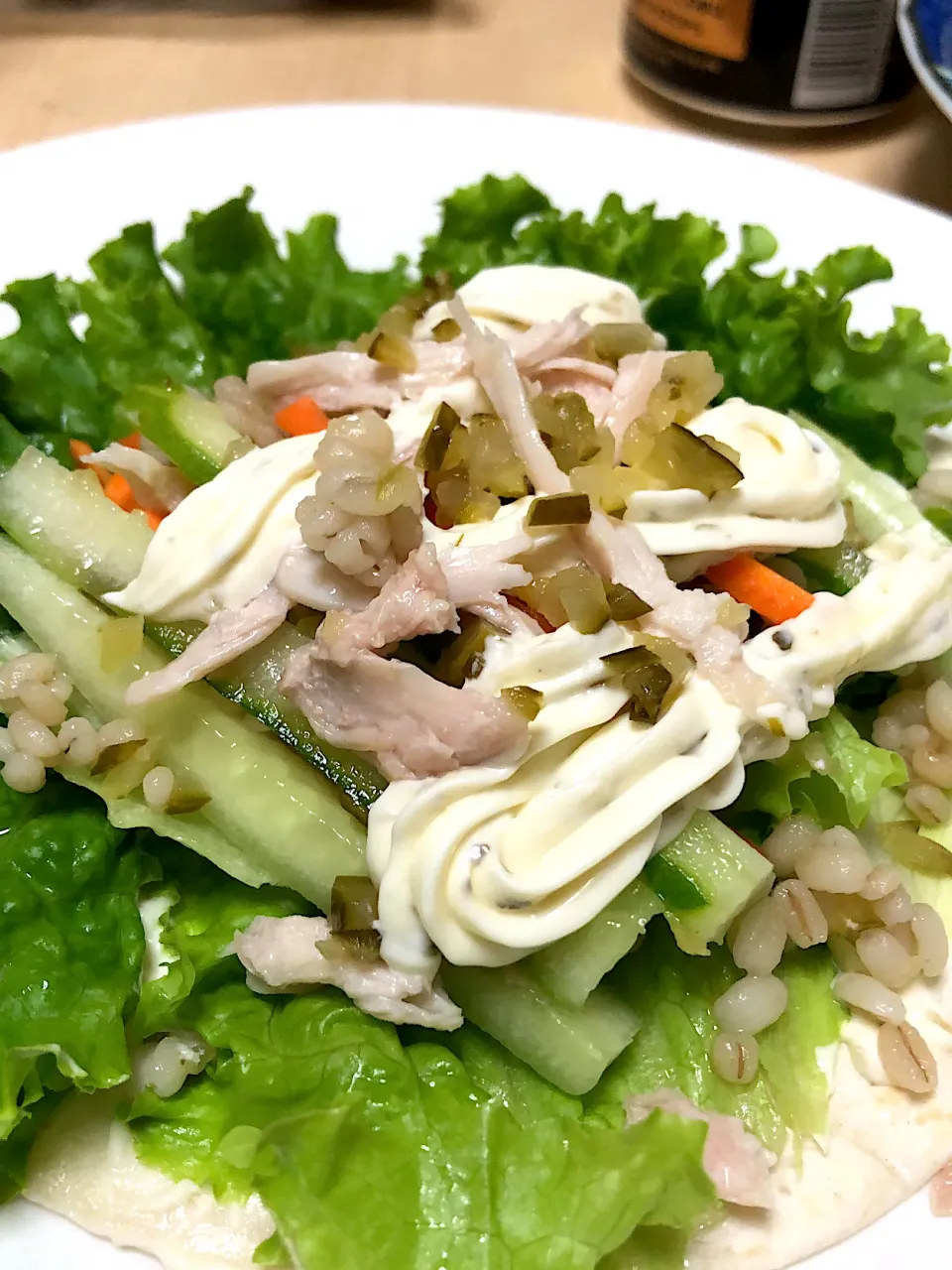 tortilla chicken salad w/brown rice|Cez Bejocさん