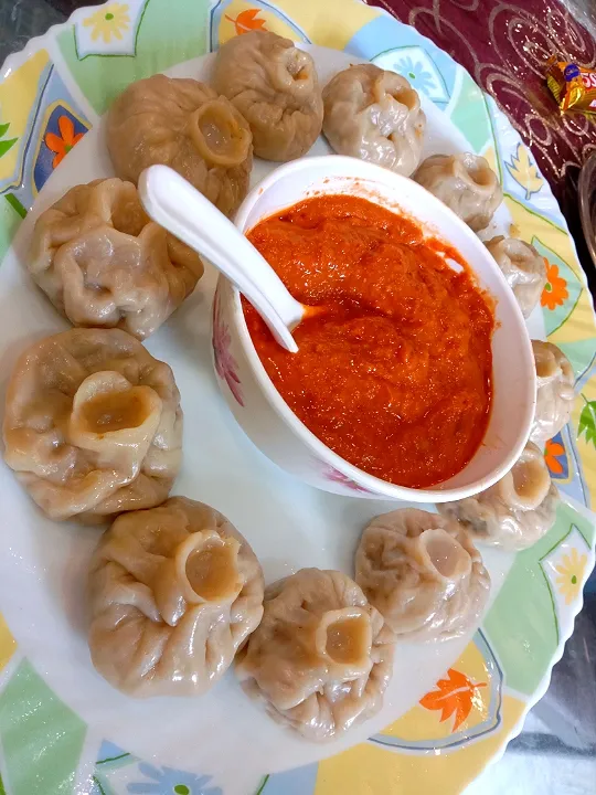 Chicken momos!
from my kitchen❤️|Basic foodie 🧡さん