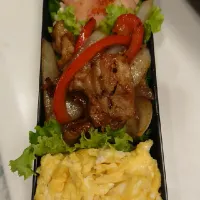 Snapdishの料理写真:エノキベーコン 豚肉生姜焼 玉子炒め|kayさん