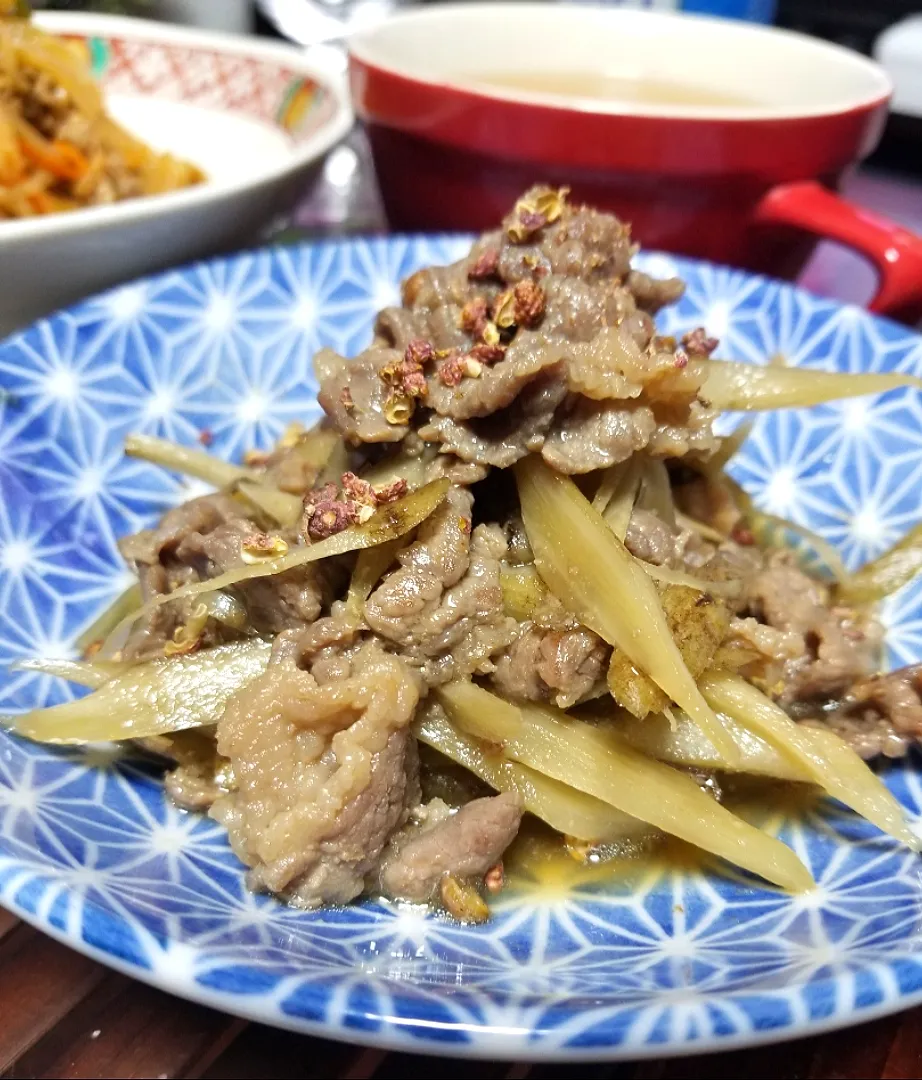 ごぼうと牛肉の中華風炒め
スープ|dai.noriさん