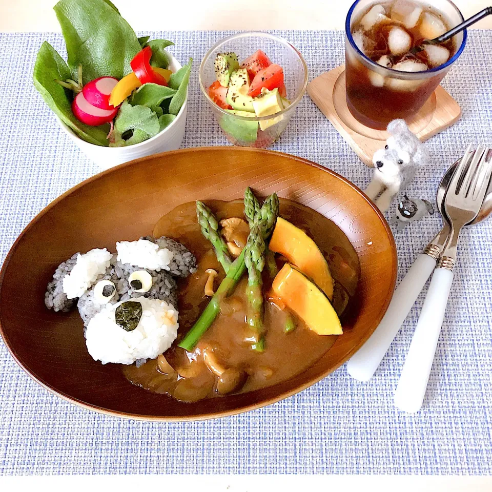 おうちカフェ「シュナウザーの帆立カレー🍛」|Happy suzumeさん