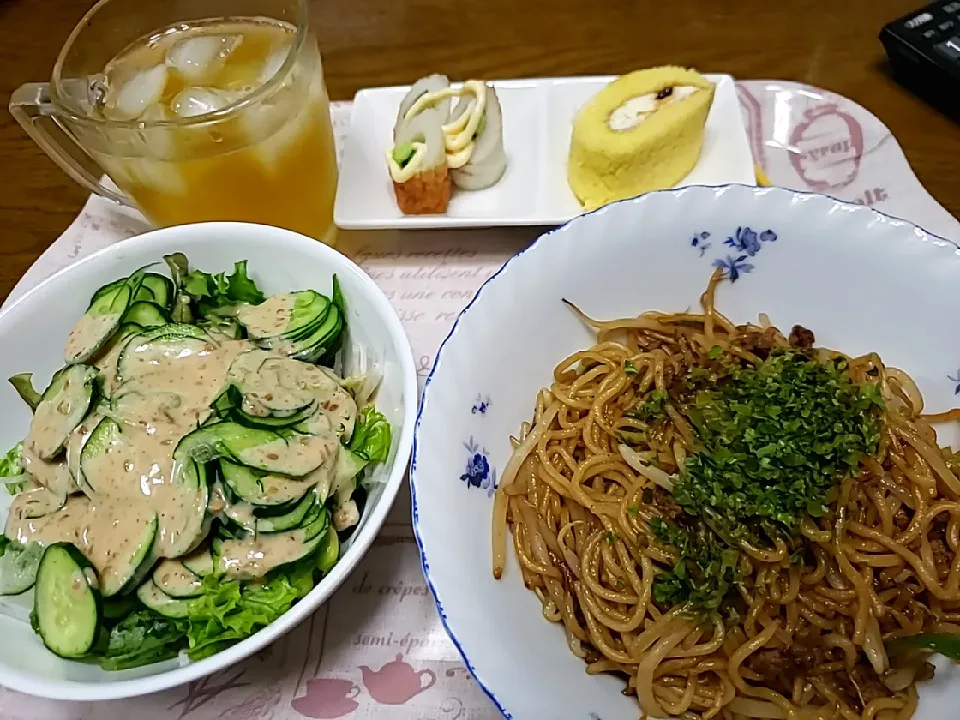 細い麺の焼きそば(モヤシピーマン挽肉)|aiさん