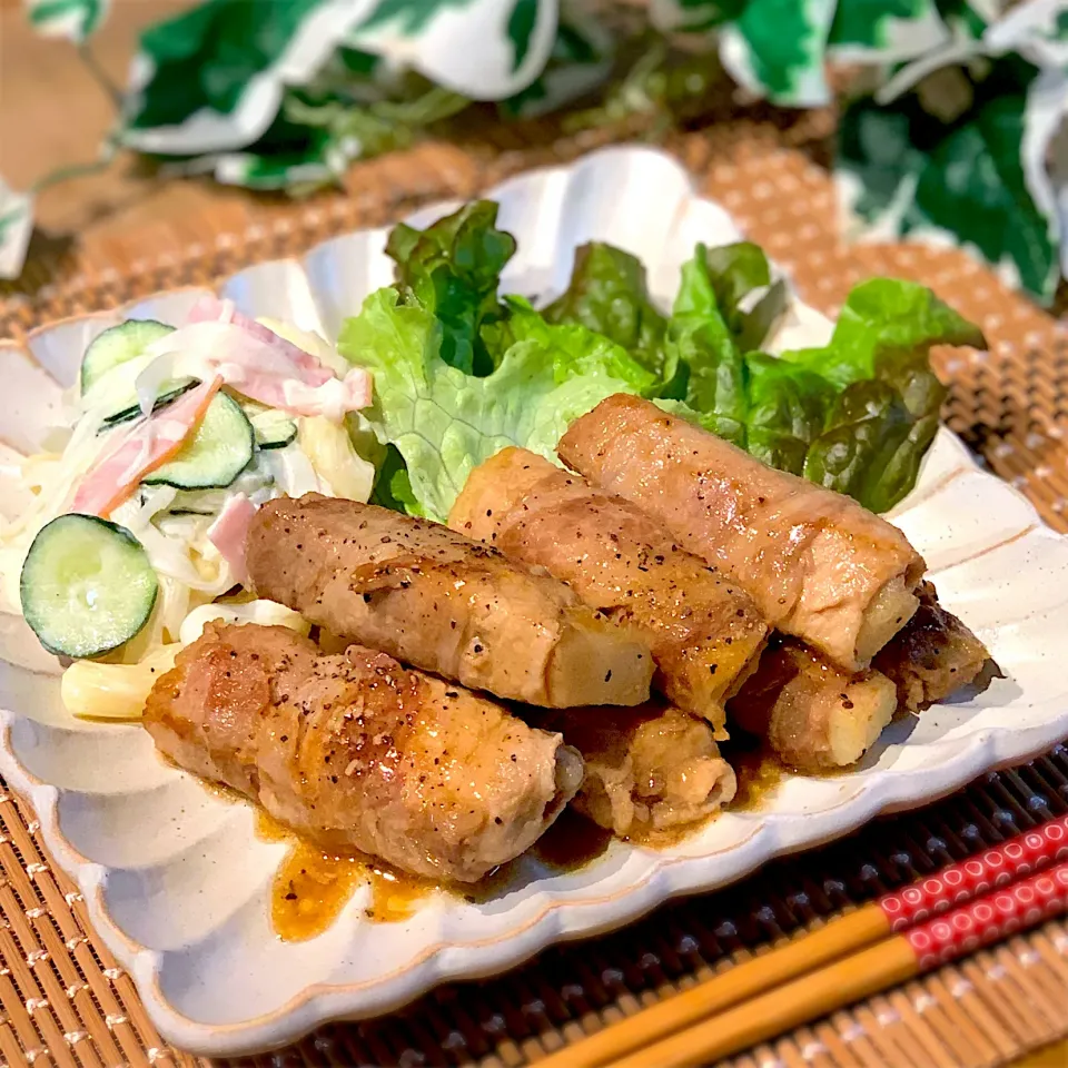 長芋の豚肉巻き🐽バタポンで♪|あゆさん