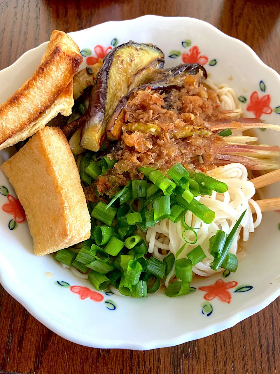 揚げ茄子の冷やし夏うどん|やさこさん