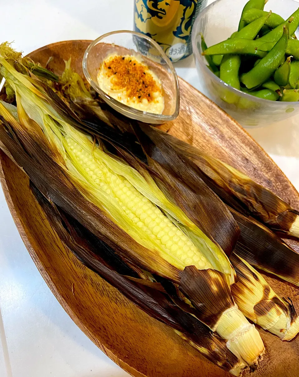 Snapdishの料理写真:ヤングコーンのグリル焼き🌽|ゆかりさん